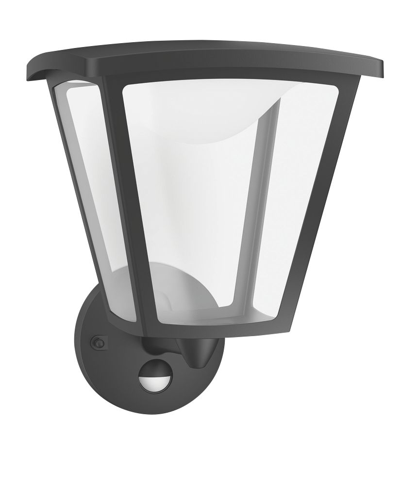 Philips LED Cottage Wall Lantern Black 430lm 4.5W LED Wall Lights Screwfix.com